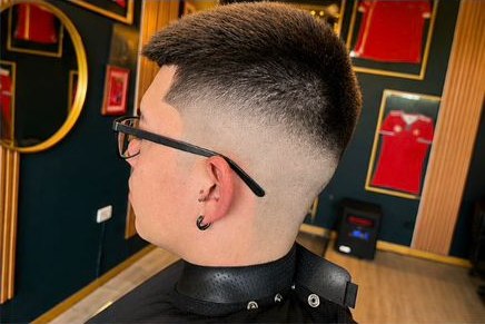 Corte fade visto de costado